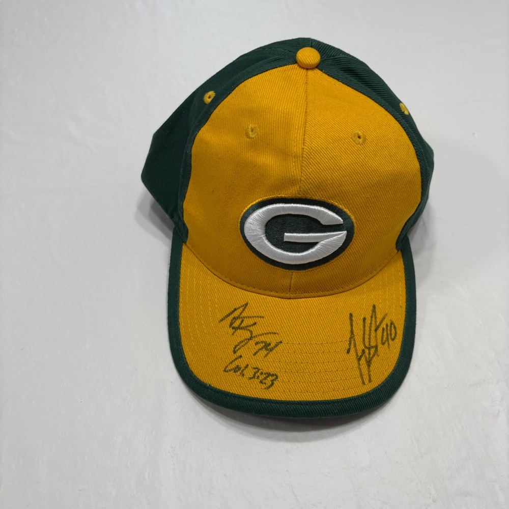NFL Green Bay Packers Adjustable Hat Cap Mens Aaron Kampman and Tony Fisher